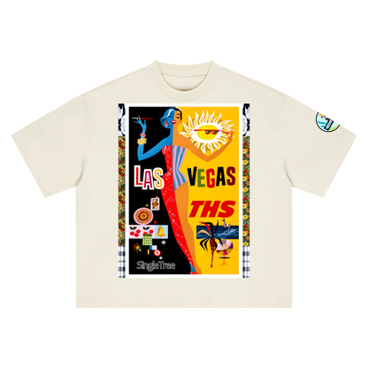 Lights Camera Action - Las Vegas Boxy Oversized Unisex T-Shirt