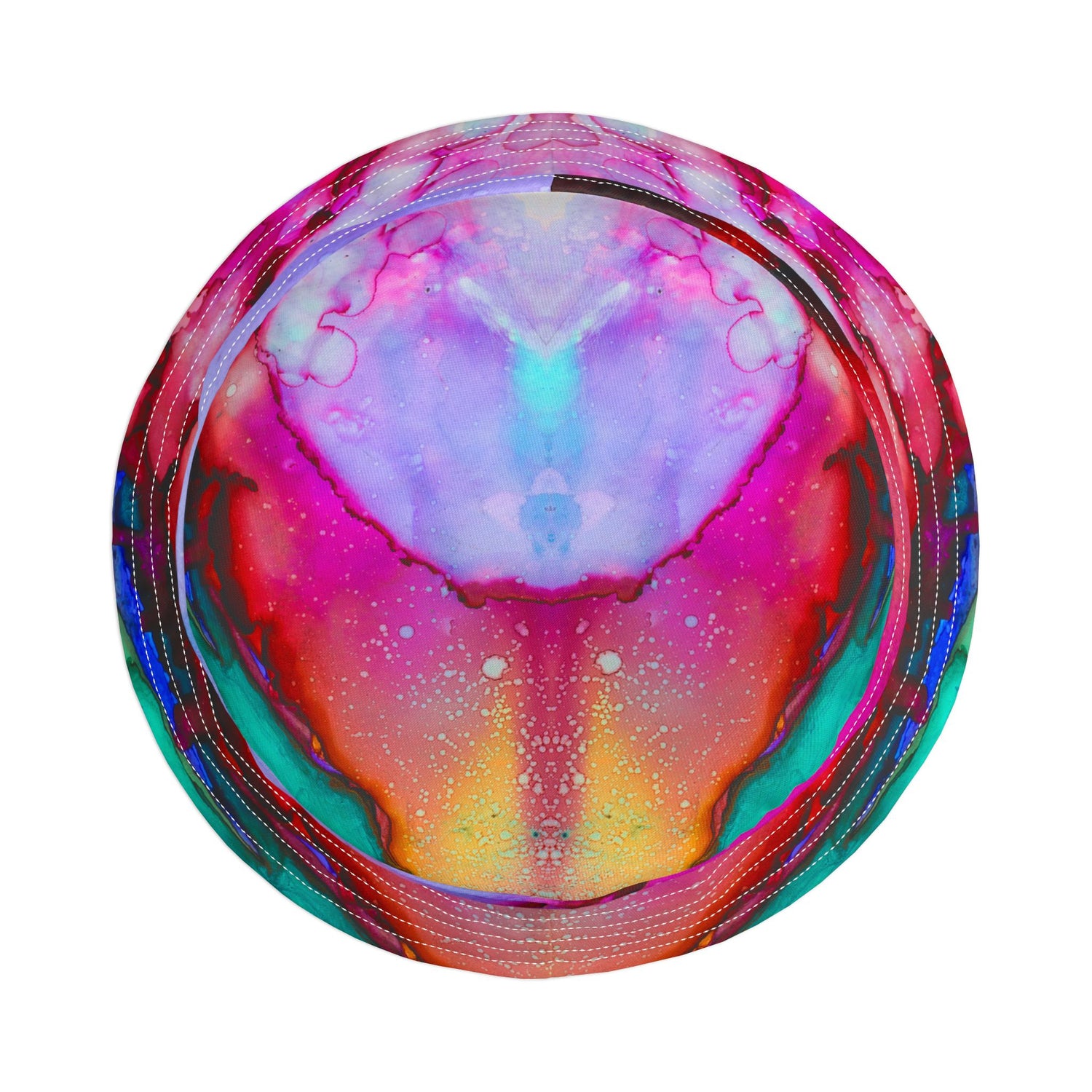 Martian Marble Swirl Abstract Print Vibrant Bucket Hat