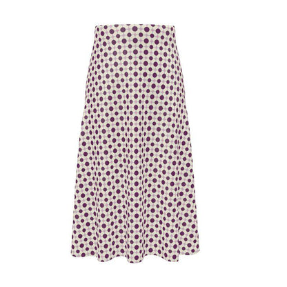 Polka Polka Pink and Red Dot A-line Midi Skirt