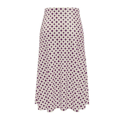 Polka Polka Pink and Red Dot A-line Midi Skirt