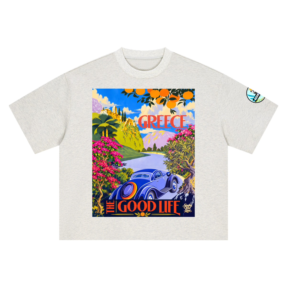 Greece - The Good Life Boxy Oversized Unisex T-Shirt