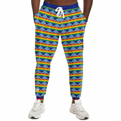 Love is Love in Sky Blue Eco-Poly Unisex Joggers