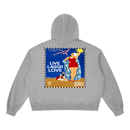 Live Laugh Love Sutro Baths San Francisco Unisex Boxy Vintage Washed Hoodie