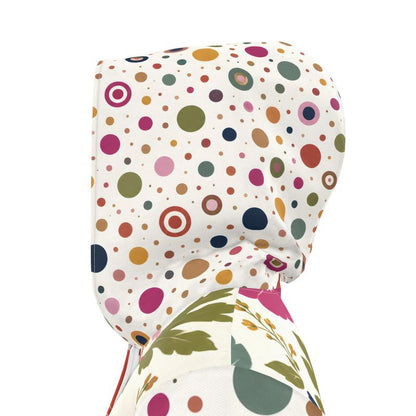 Bloom Baby Bloom in Floral and Dots Womens Hooded Rain Jacket