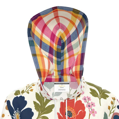 Bloom Baby Bloom in Floral and Dots Womens Hooded Rain Jacket