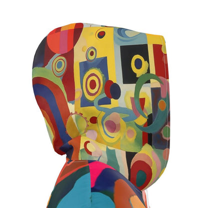 My Walk Through Floral Abstract &amp; Plaid Womens Hooded Rain Jacket