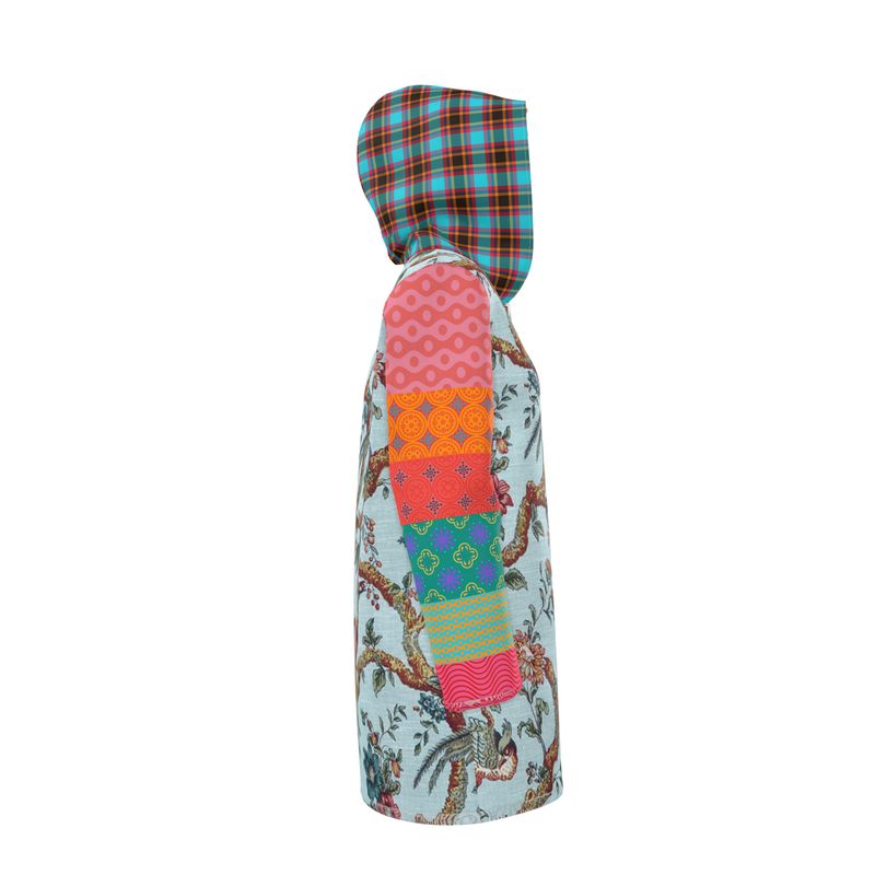 Secret Garden in Blue Chinoiserie Womens Hooded Rain Jacket