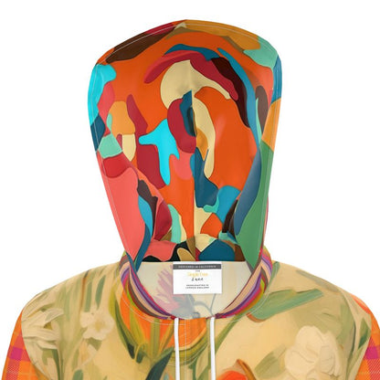 Sunny Butterfly Bloom Womens Hooded Rain Jacket