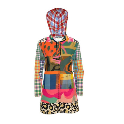Wild Side Garden Party Womens Hooded Rain Jacket