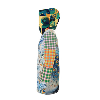 Blue Peacock Garden Womens Hooded Rain Jacket