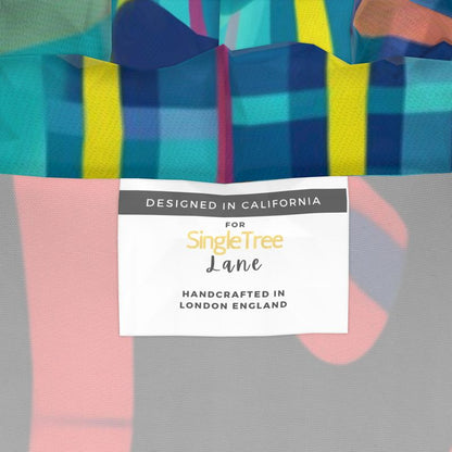 Neon Electric Jungle Remix Womens Hooded Rain Jacket