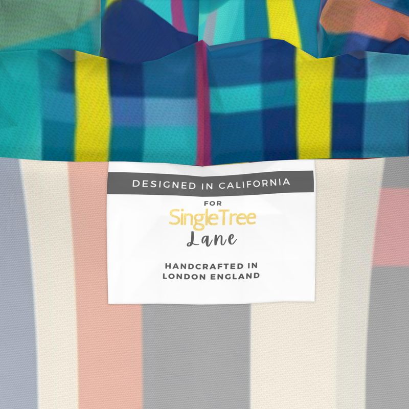 Mod Cabana Stripe Womens Hooded Rain Jacket