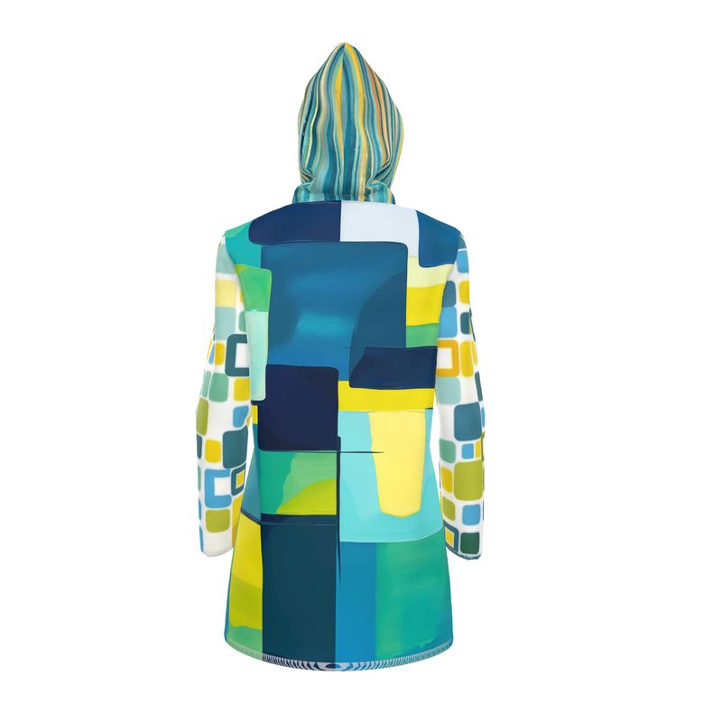 Blue Lagoon Colorblock Womens Hooded Rain Jacket