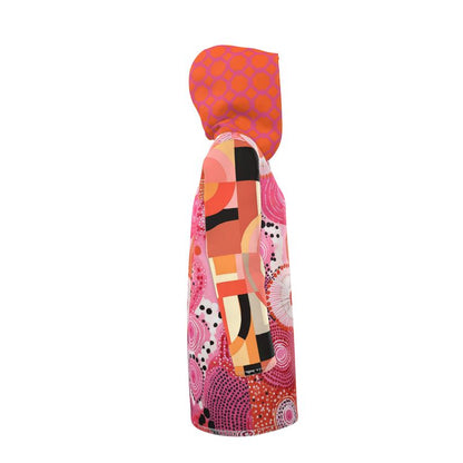 Pink Citrus Orbit Womens Hooded Rain Jacket