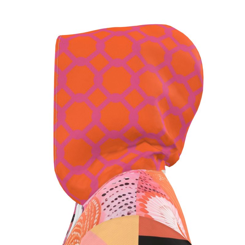 Pink Citrus Orbit Womens Hooded Rain Jacket