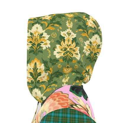 Pink Chrysanthemum Garden Womens Hooded Rain Jacket