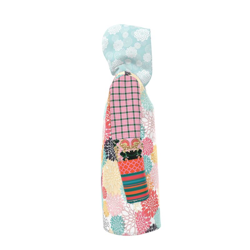Mums the Word in Floral Plaid Womens Hooded Rain Jacket