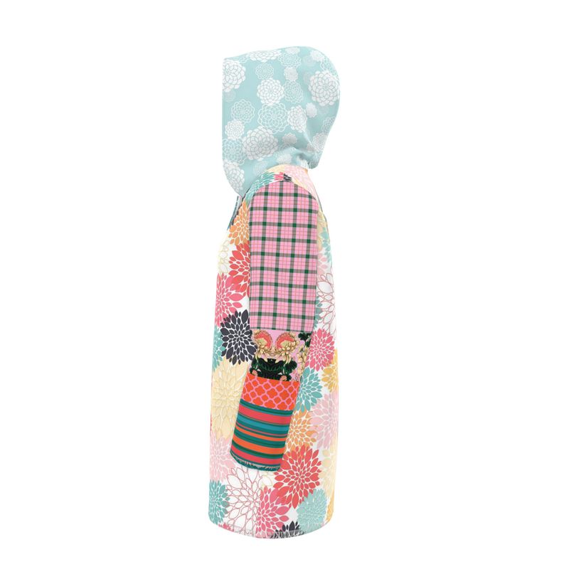 Mums the Word in Floral Plaid Womens Hooded Rain Jacket