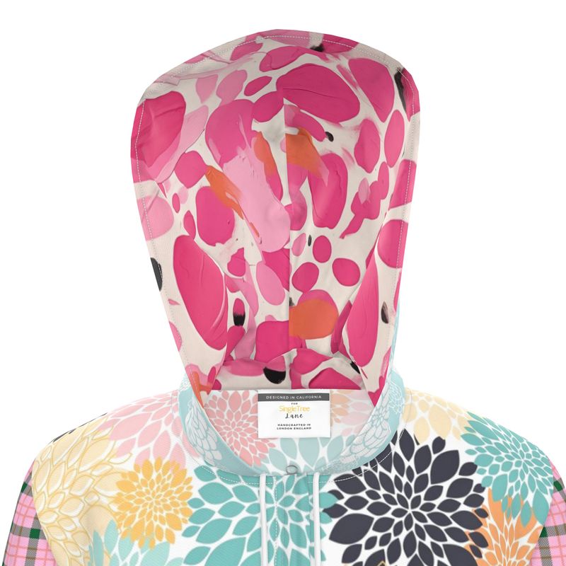 Mums the Word in Floral Plaid Womens Hooded Rain Jacket