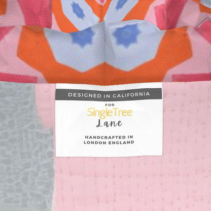 Pink Patchwork Floral Garden Quilt Womens Hooded Rain Jacket