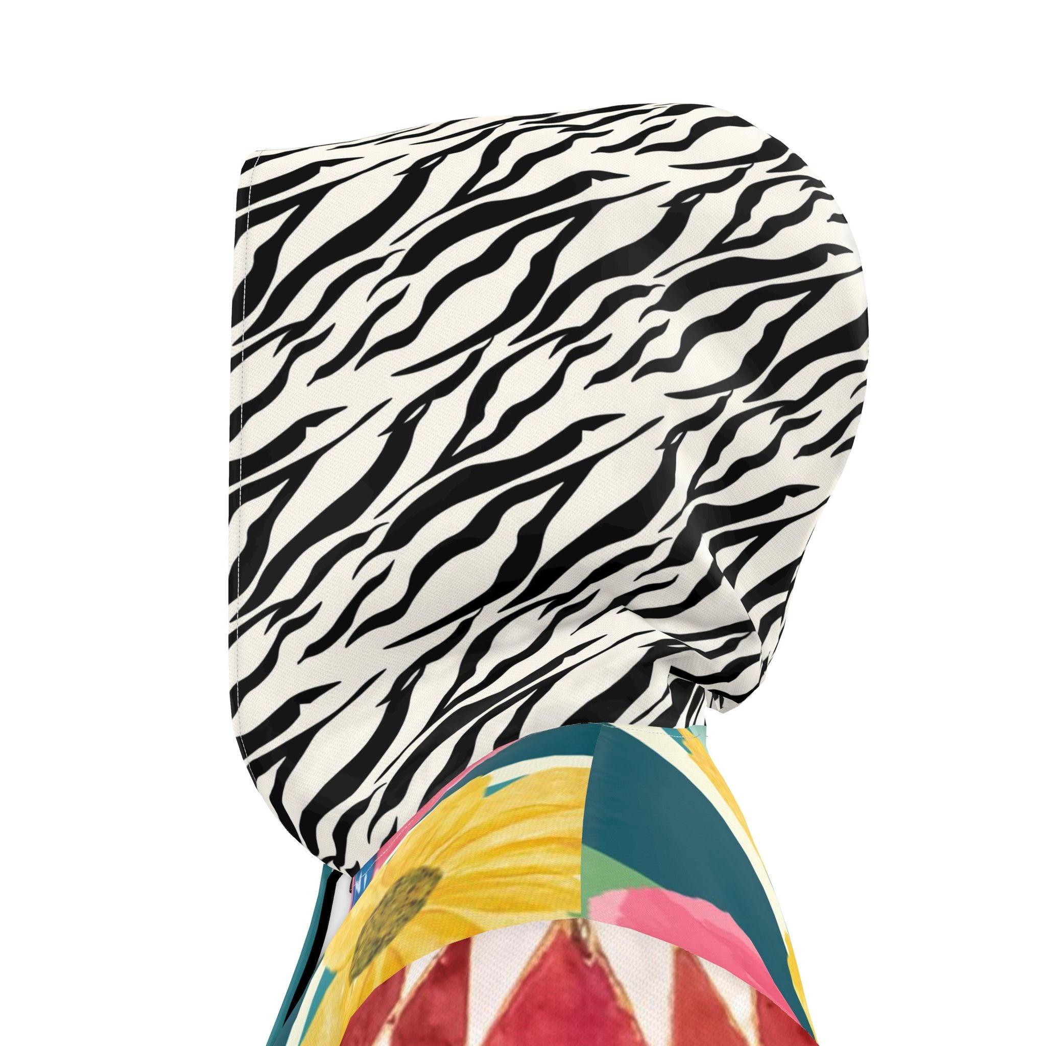 Wildflower Mosaic Remix Womens Hooded Rain Jacket