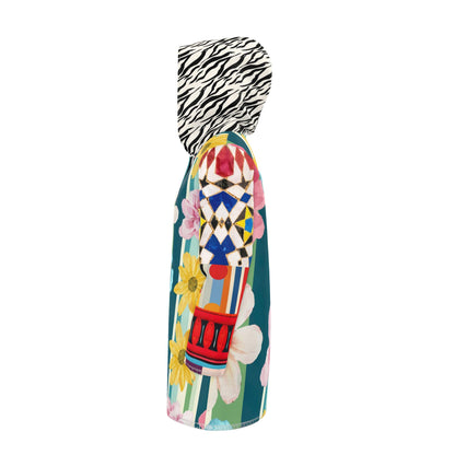 Wildflower Mosaic Remix Womens Hooded Rain Jacket