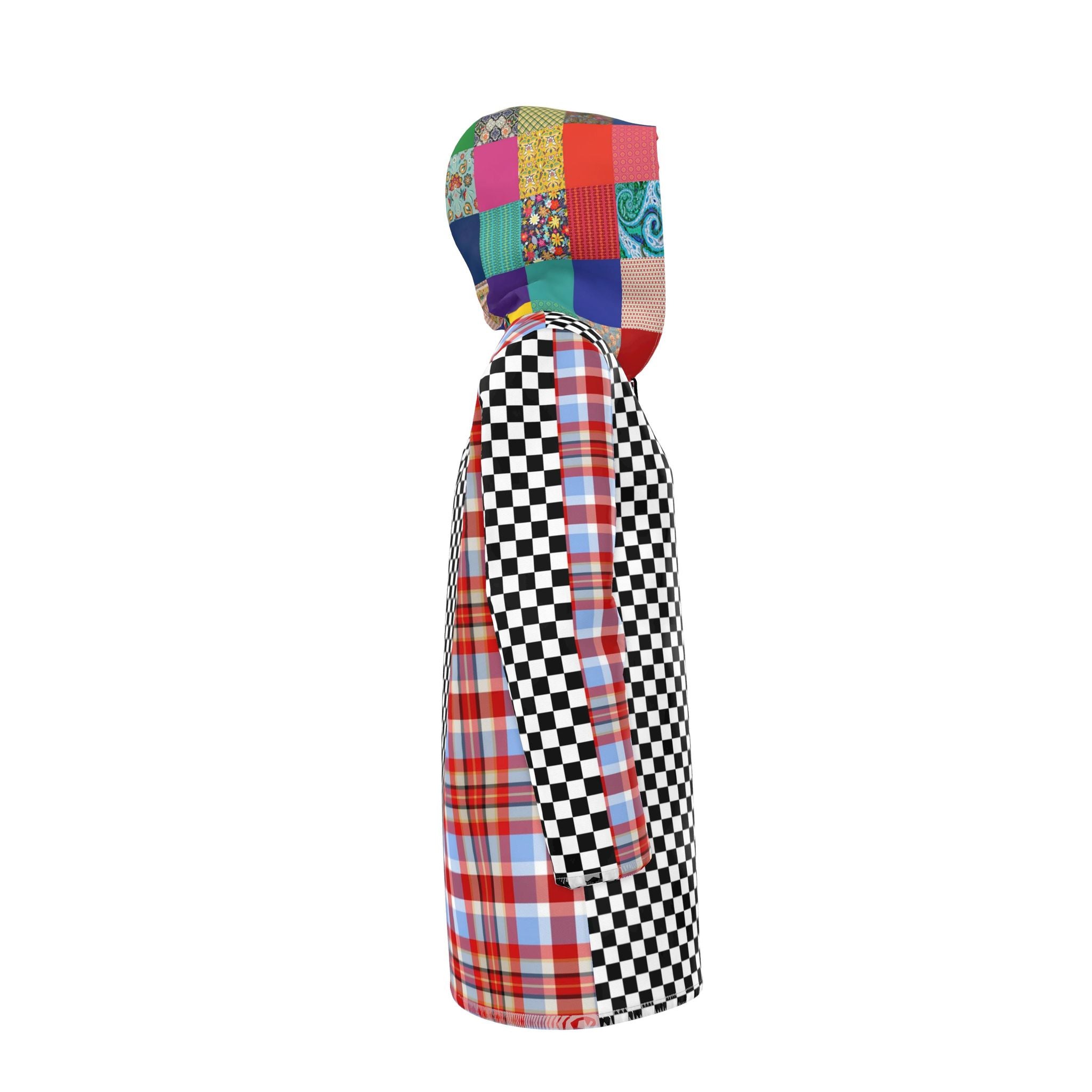 Check Me Out Plaid Womens Hooded Rain Jacket