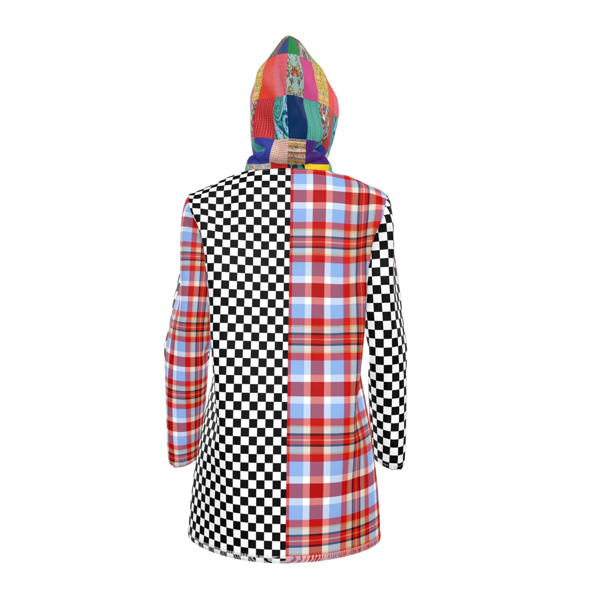 Check Me Out Plaid Womens Hooded Rain Jacket