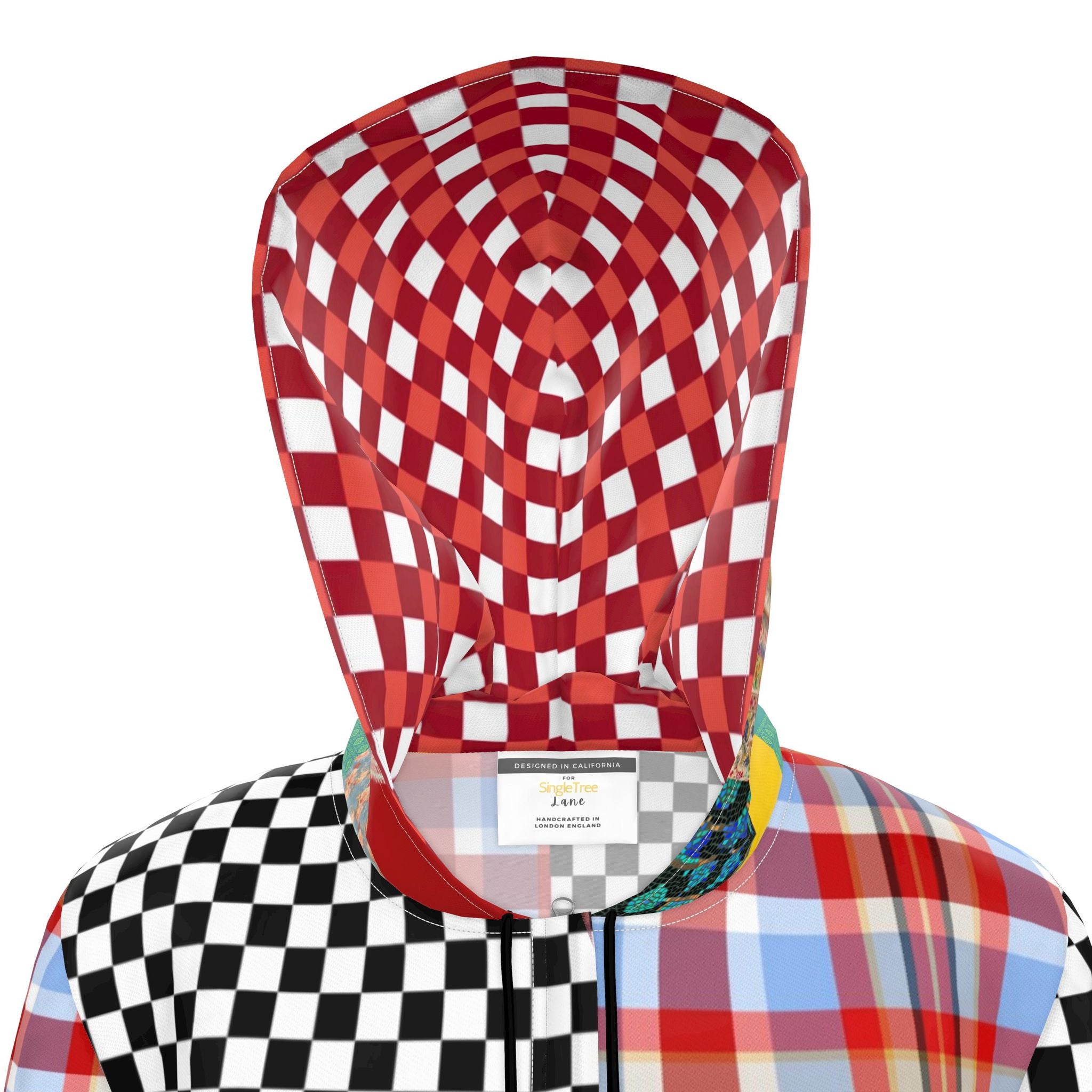 Check Me Out Plaid Womens Hooded Rain Jacket