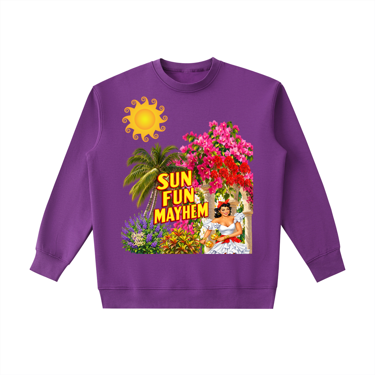 Sun Fun Mayhem in Cuba Essential Heavyweight Crewneck Sweatshirt