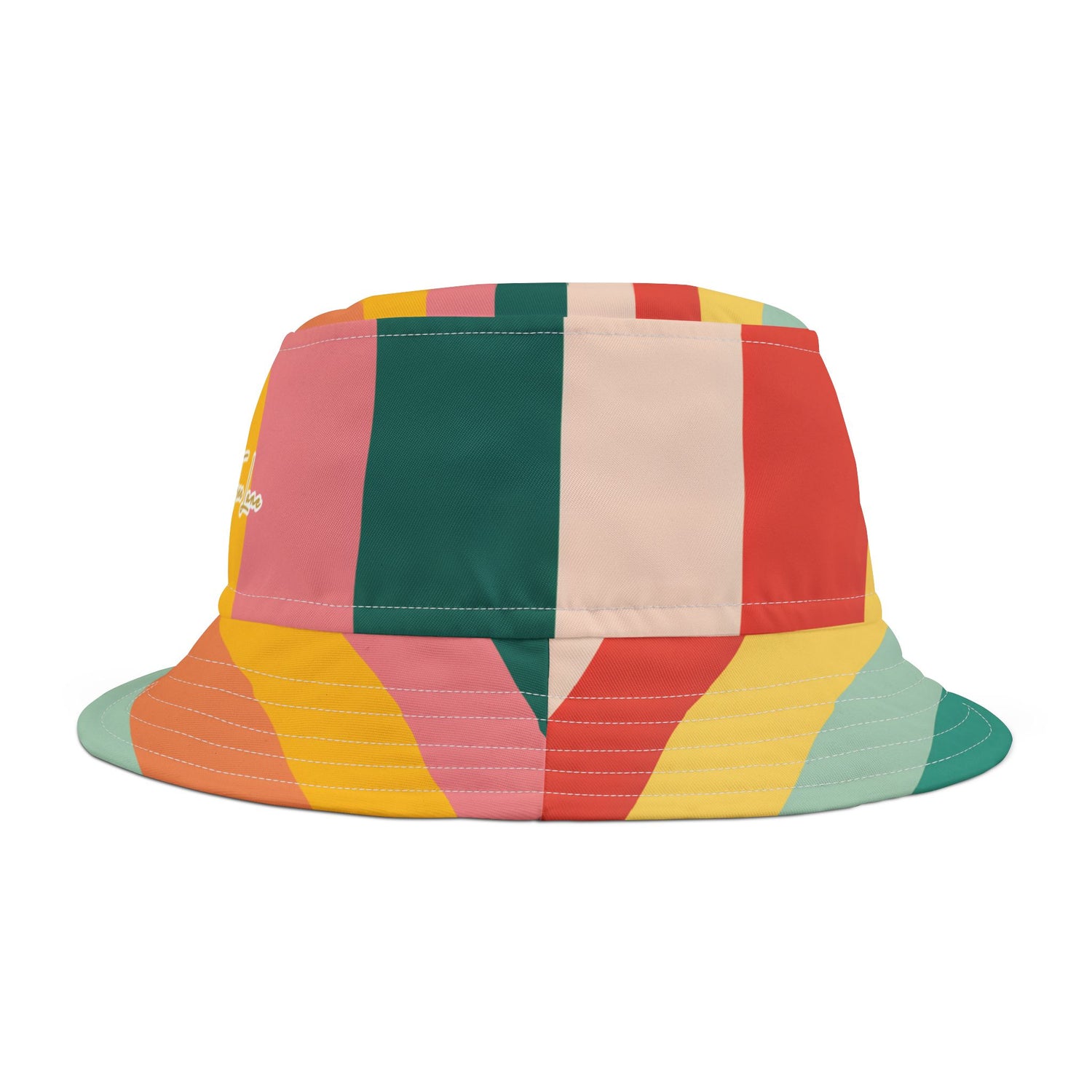 Sun Worshipper in Pastel Stripe Vibrant Bucket Hat