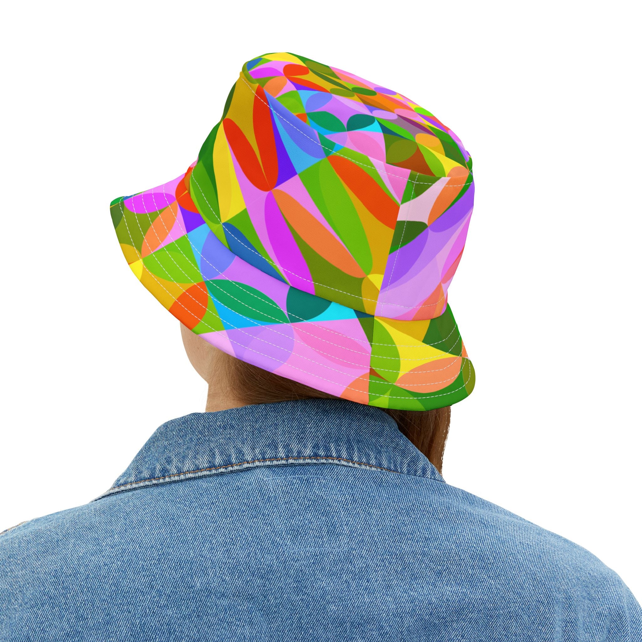 Trefoil in Rainbow Geo Vibrant Bucket Hat