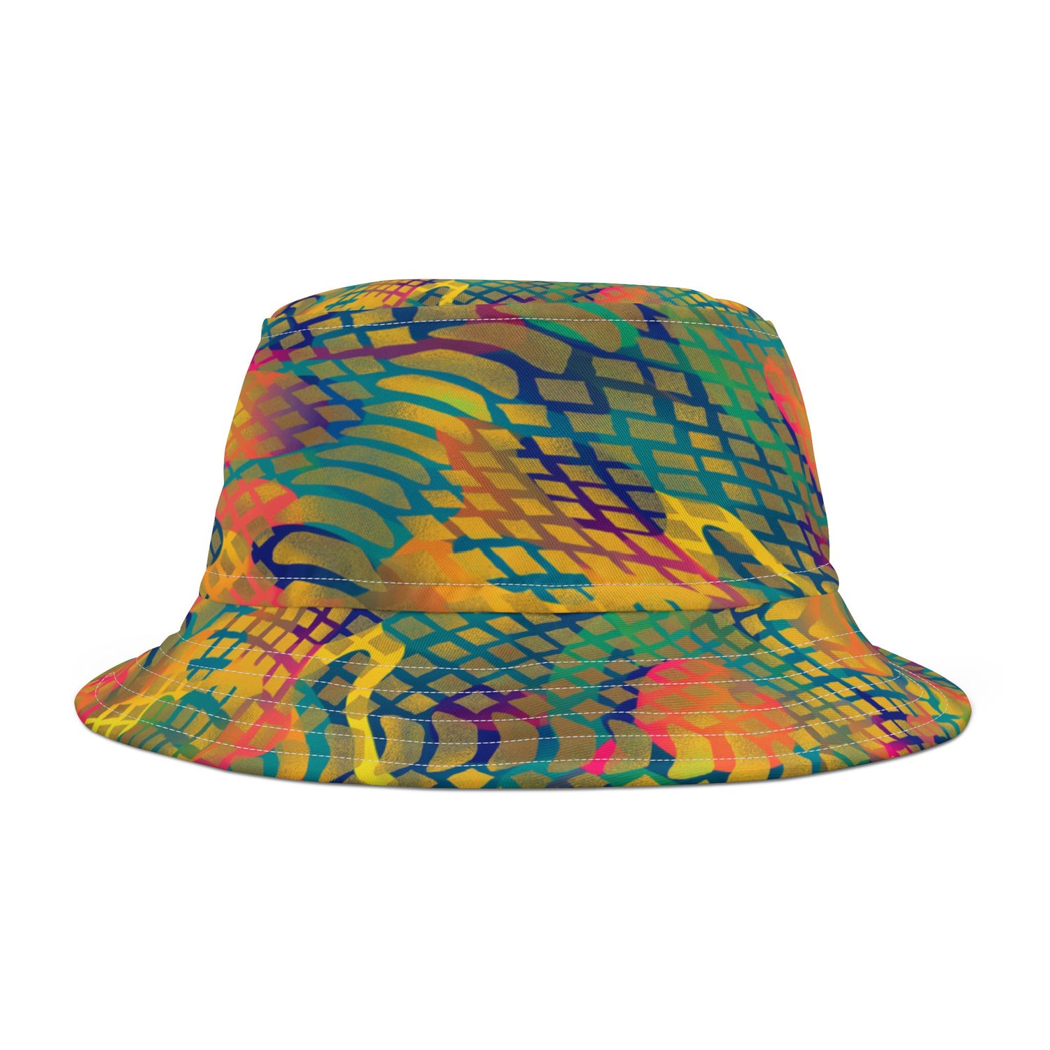 Snakeskin in Rainbow Tie-dye Vibrant Bucket Hat
