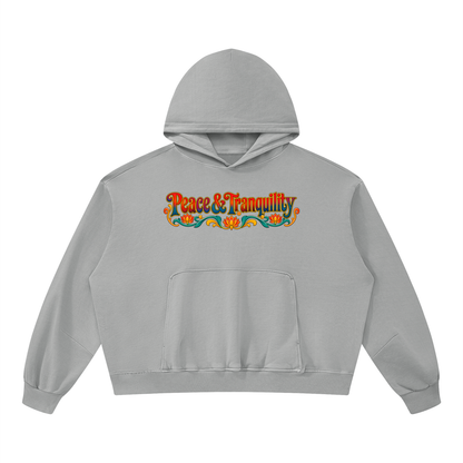 Peace &amp; Tranquility Elephant Unisex Boxy Vintage Washed Hoodie