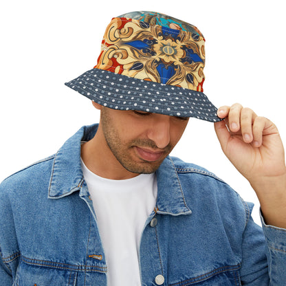 Foulard Rose Reverie Polka Vibrant Bucket Hat