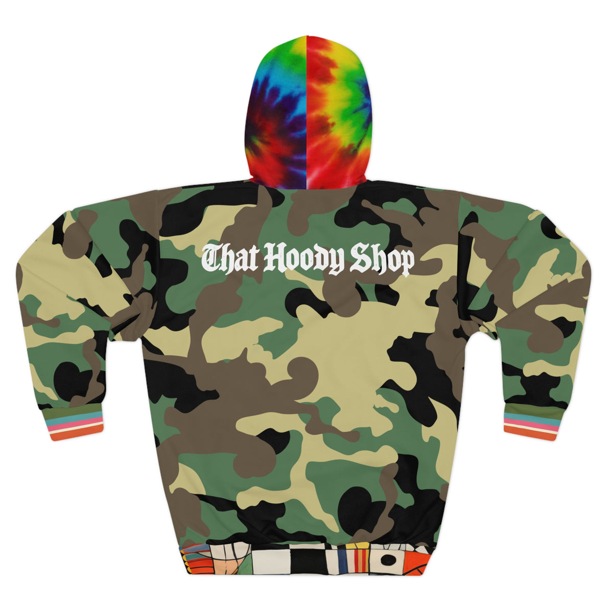 Rainbow Lips So Juicy in Camouflage &amp; Tie-Dye Unisex Hoodie (Gold Label)
