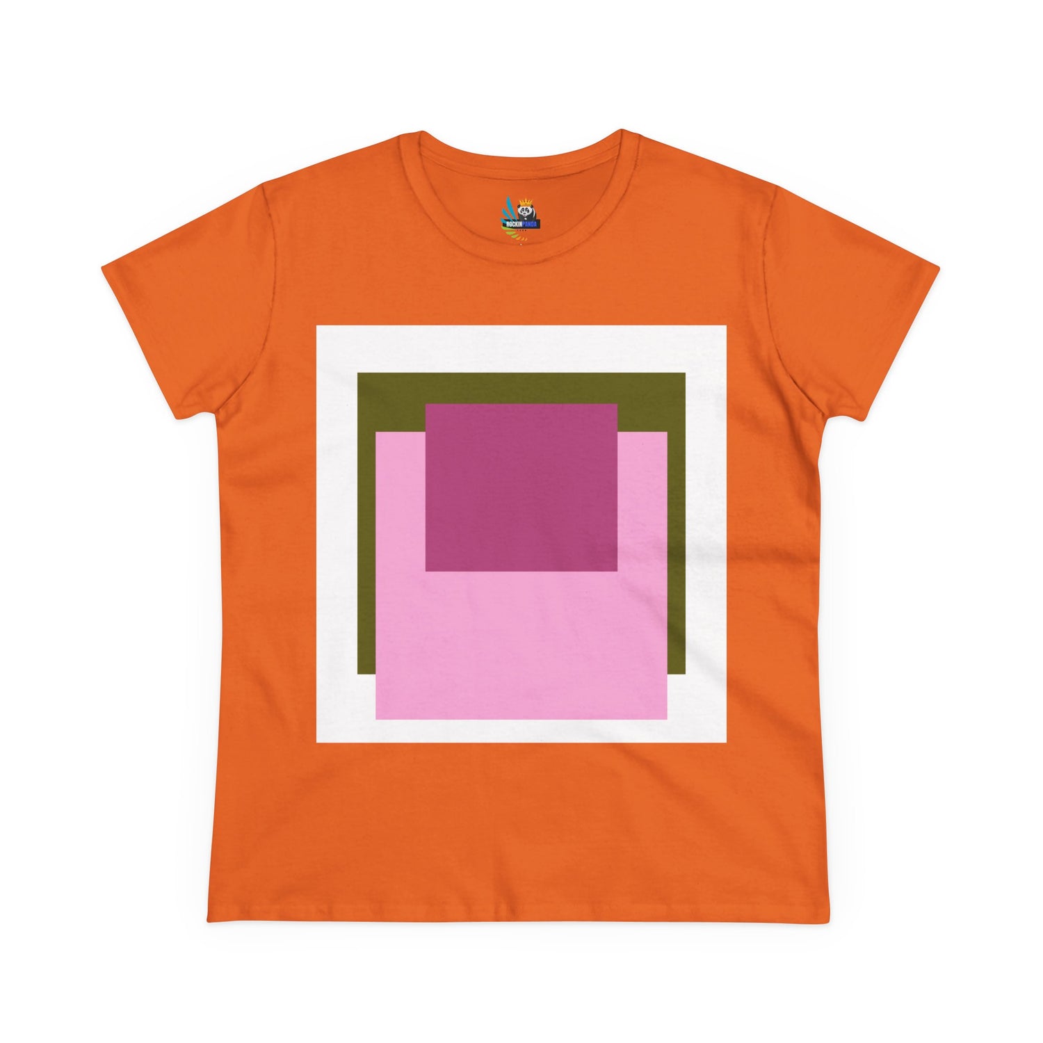 T-Shirt - Pink Rose Granny Quadruple Square Women&
