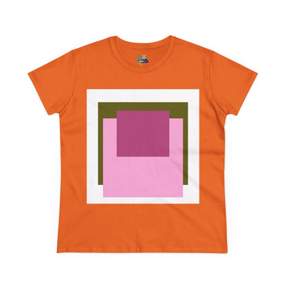 T-Shirt - Pink Rose Granny Quadruple Square Women&