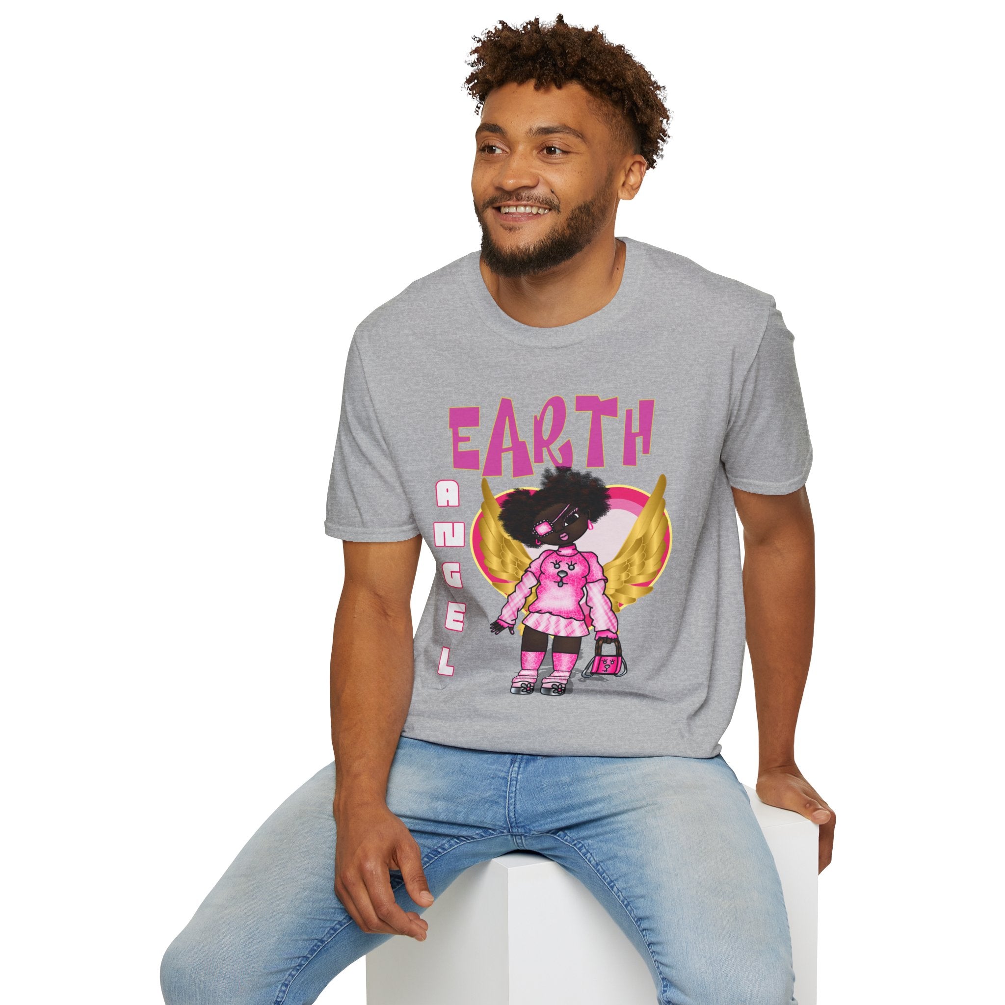 Earth Angel Natural Hair Unisex Softstyle T-Shirt