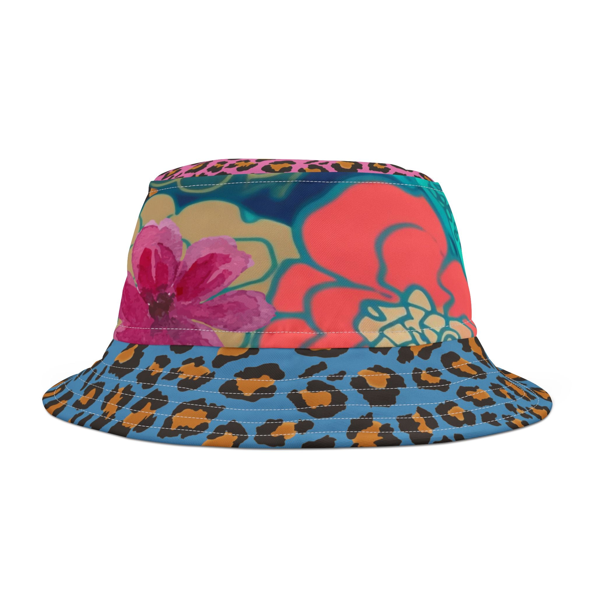 Wild Bloom Leopard Luxe Vibrant Bucket Hat