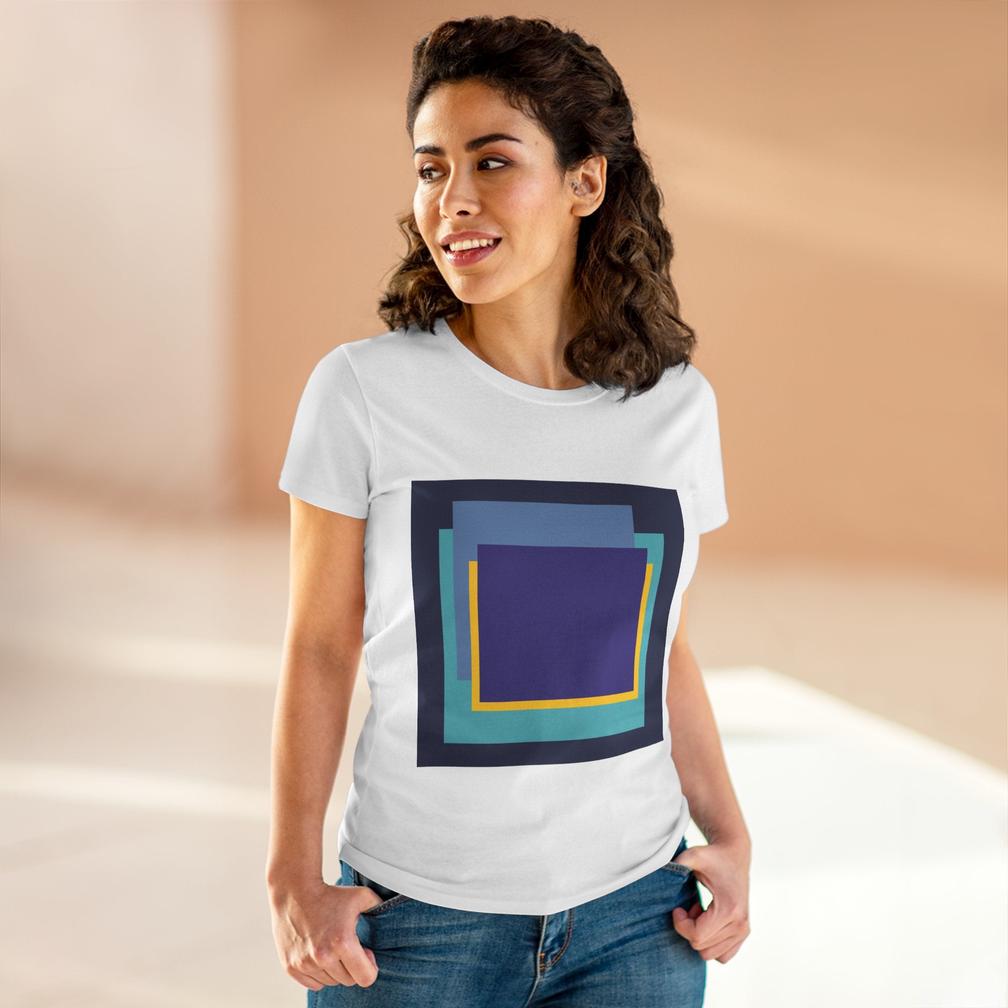 My Life in Purple Squares Cubed Contemporary Art Design Women&