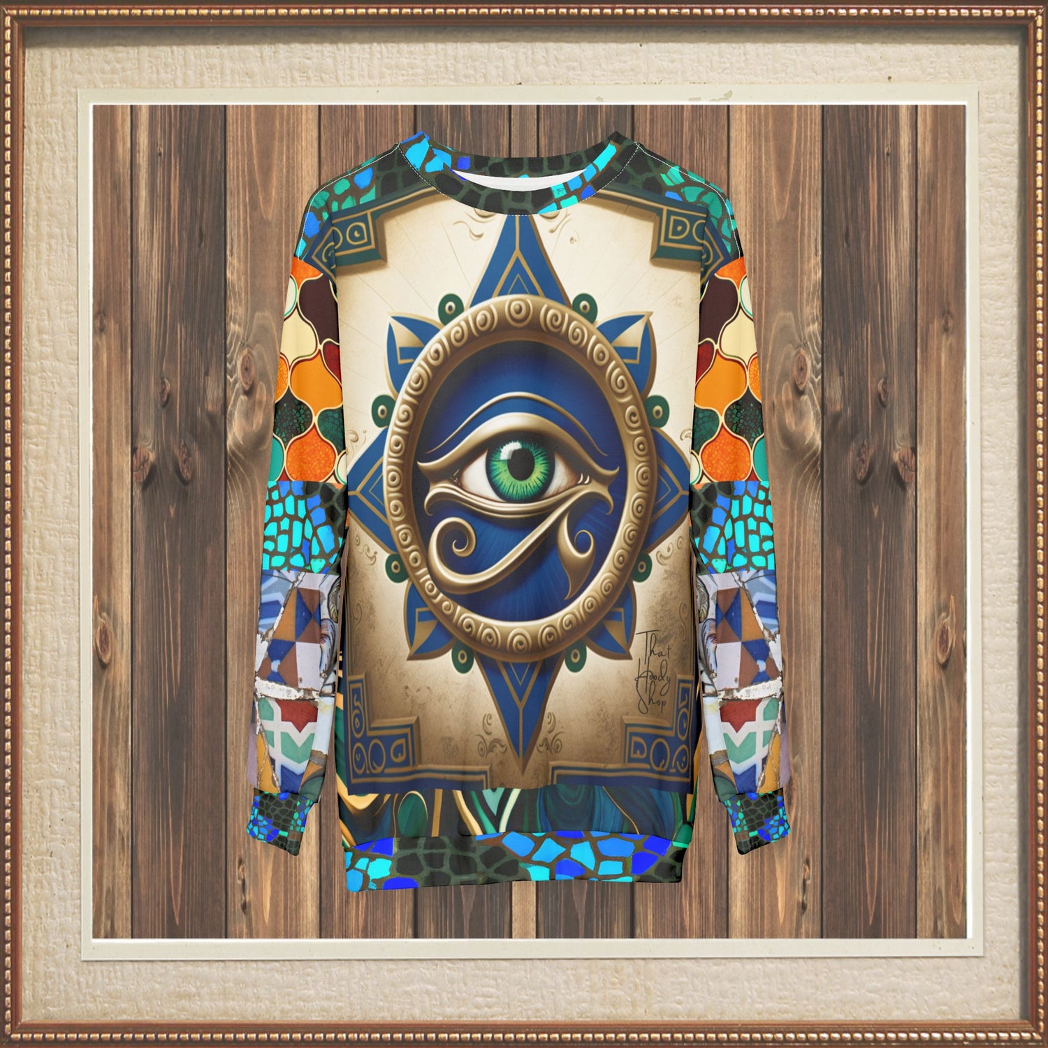 The Enlightened One - Eye of Horus Mosaic Print Unisex Sweatshirt (Gold Label)