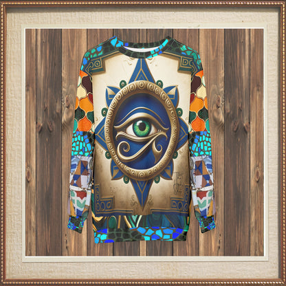 The Enlightened One - Eye of Horus Mosaic Print Unisex Sweatshirt (Gold Label)
