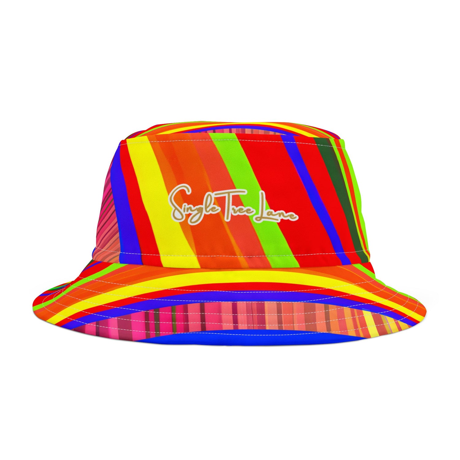 Stripes in Fluorescent Dayglo Vibrant Bucket Hat