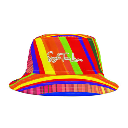 Stripes in Fluorescent Dayglo Vibrant Bucket Hat