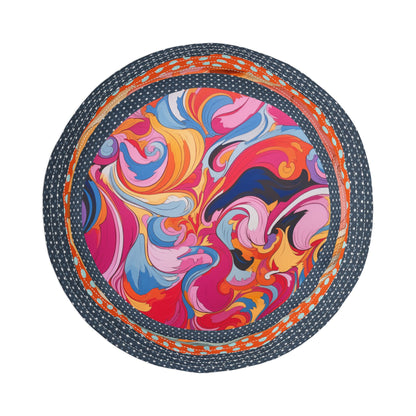 Retro Daisy Marmalade Swirl  Vibrant Bucket Hat