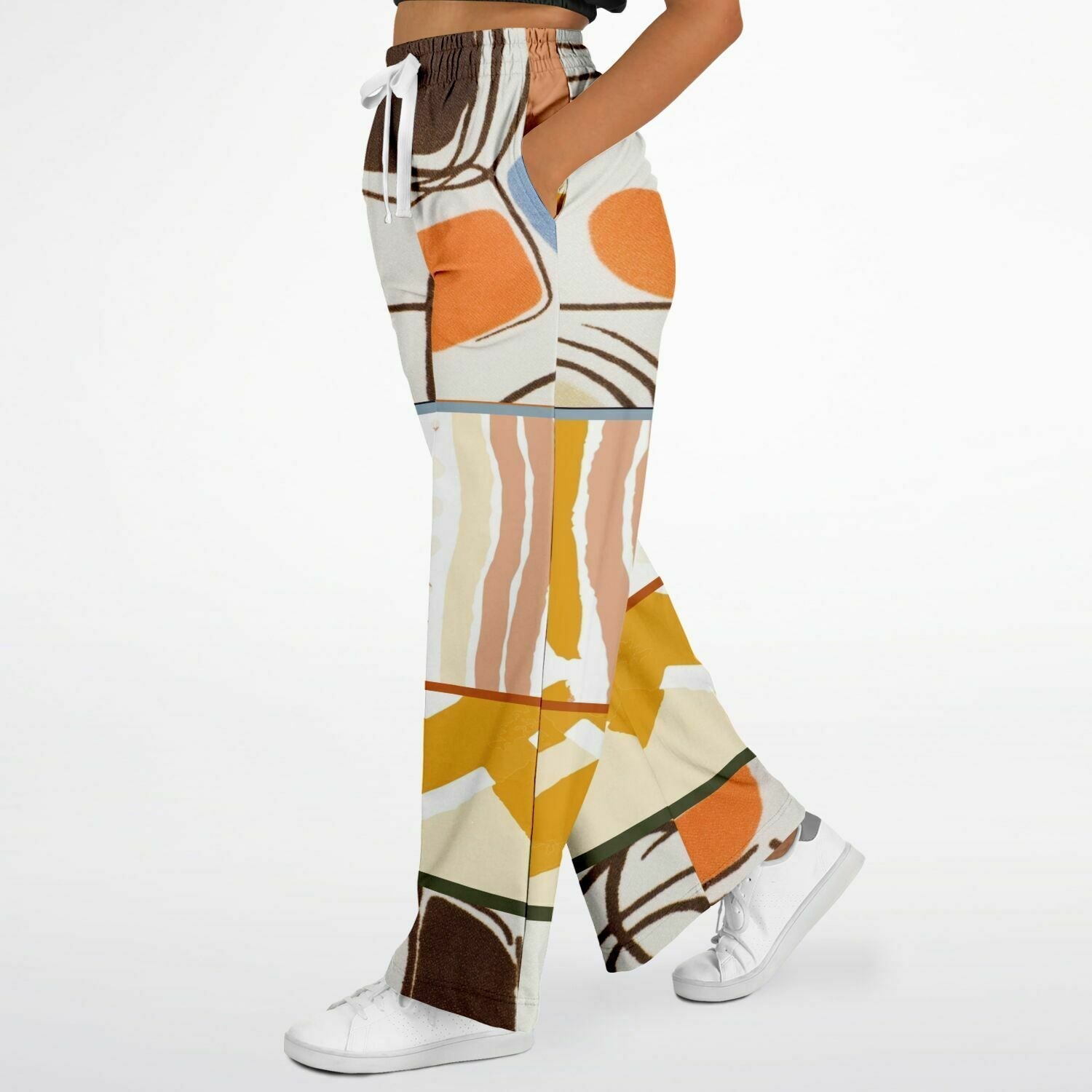Concrete Jungle Eco-Poly Abstract Eco-Poly Geo Wide Leg Pants
