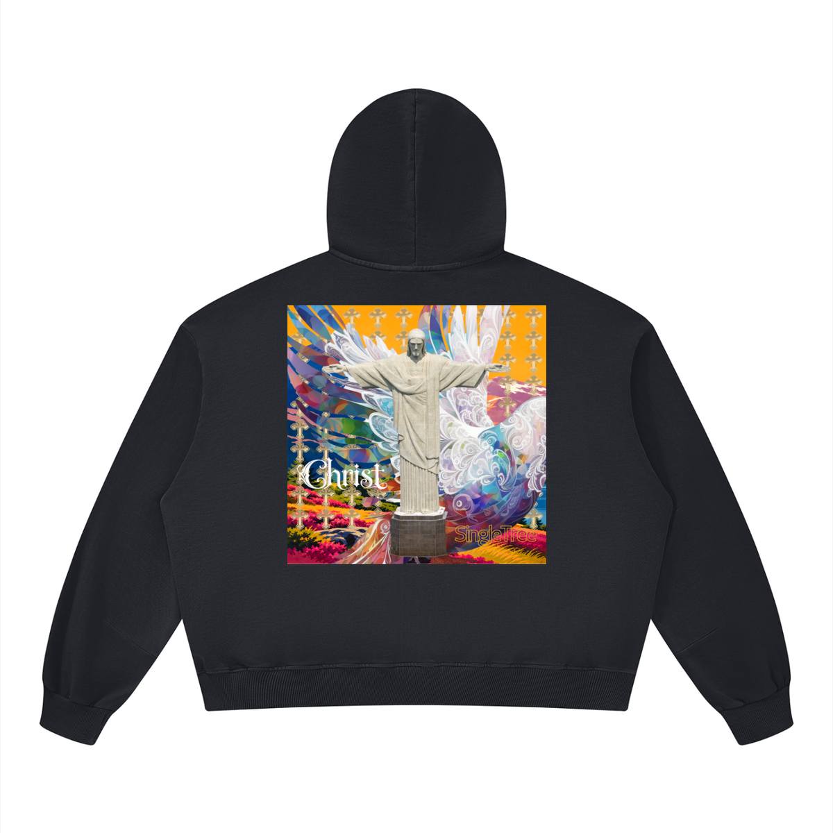 Christ the Redeemer Unisex Boxy Vintage Washed Hoodie