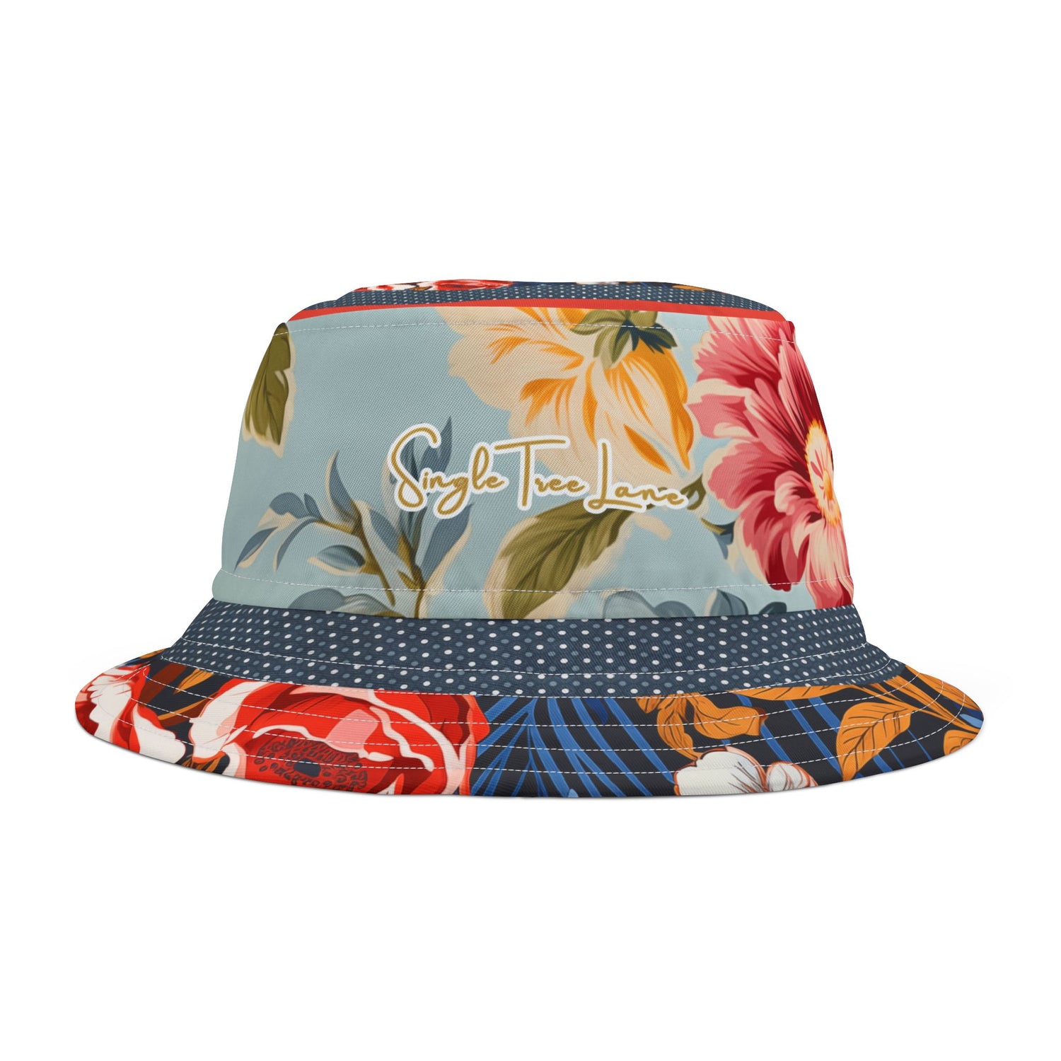 Lauren Ashley English Rose Floral Vibrant Bucket Hat
