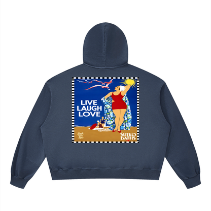 Live Laugh Love Sutro Baths San Francisco Unisex Boxy Vintage Washed Hoodie